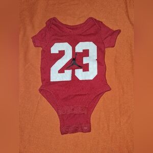 Red Baby Onesie with Number 23
